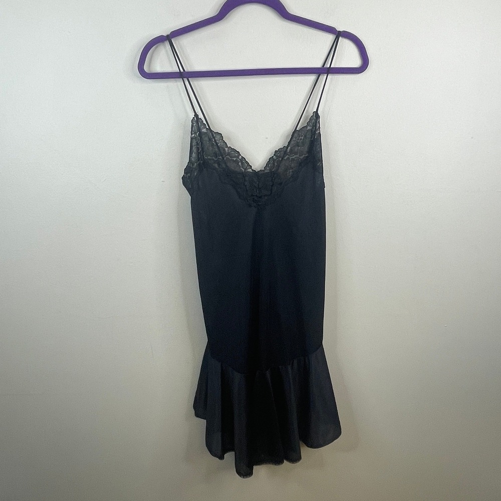 Vintage 70sβ Alana Gale Babydoll Chemise Medium Whimsigoth Fairy Lace Slip Dress